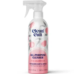 Cleancult All Purpose Cleaner - Refillable Aluminum Bottle - Pink Grapefruit - 16 fl oz