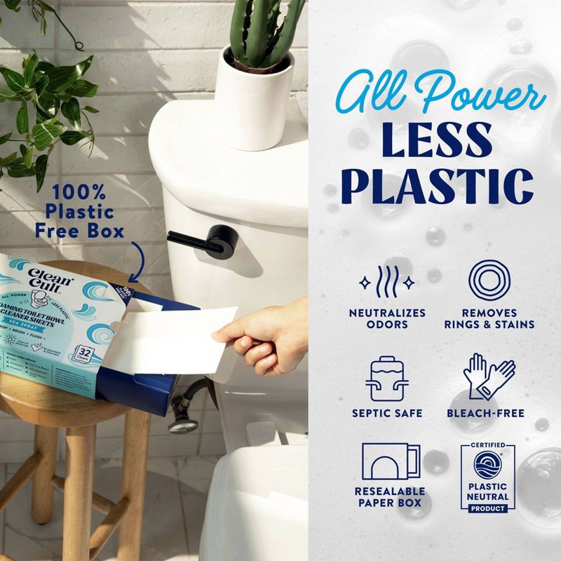 slide 3 of 9, Cleancult Toilet Bowl Cleaner Sheets - Sea Spray - 32ct, 32 ct