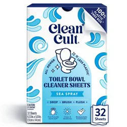 Cleancult Toilet Bowl Cleaner Sheets - Sea Spray - 32ct