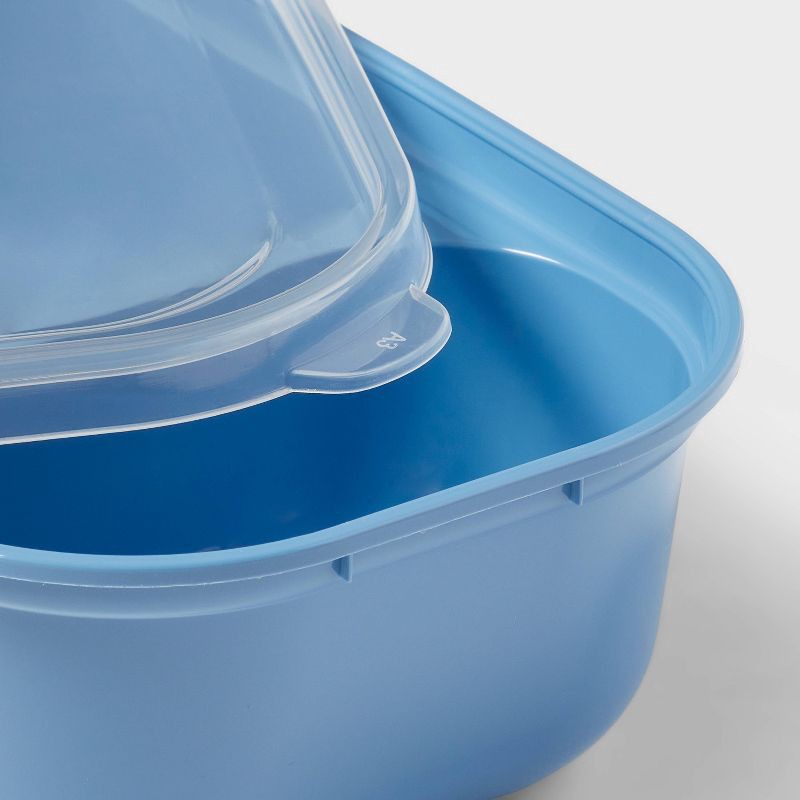 slide 3 of 3, 10pc (set of 5) Divided Plastic Meal Prep Food Storage Container Set Blue - Room Essentials™, 10 ct