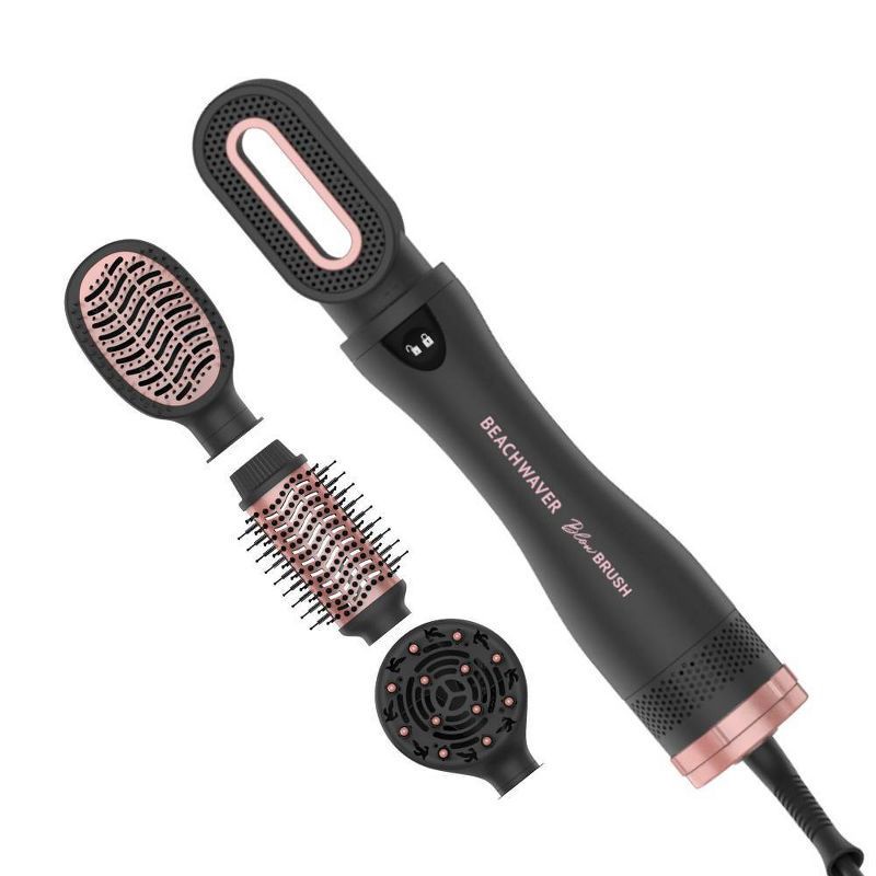 slide 1 of 8, BEACHWAVER Co. Blowout Brush - Midnight Rose, 1 ct