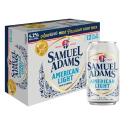 Samuel Adams American Light Beer - 12pk/12 fl oz Cans