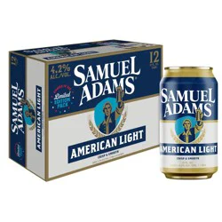 Samuel Adams American Light Beer - 12pk/12 fl oz Cans