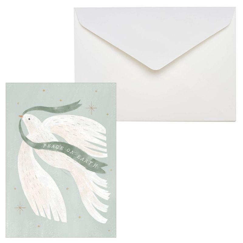 slide 3 of 3, Green Inspired 10ct Holiday Boxed Cards Peaceful Dove, 10 ct