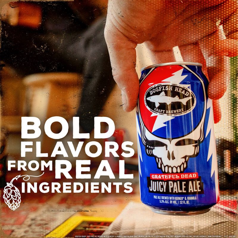 slide 4 of 7, Dogfish Head Juicy Pale Ale Beer - 6pk/12 fl oz Cans, 6 ct; 12 fl oz