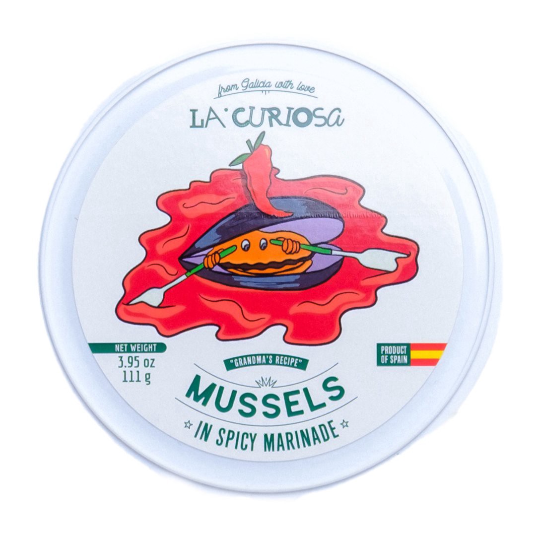 slide 1 of 1, La Curiosa Mussels in Spicy Marinade, 3.95 oz