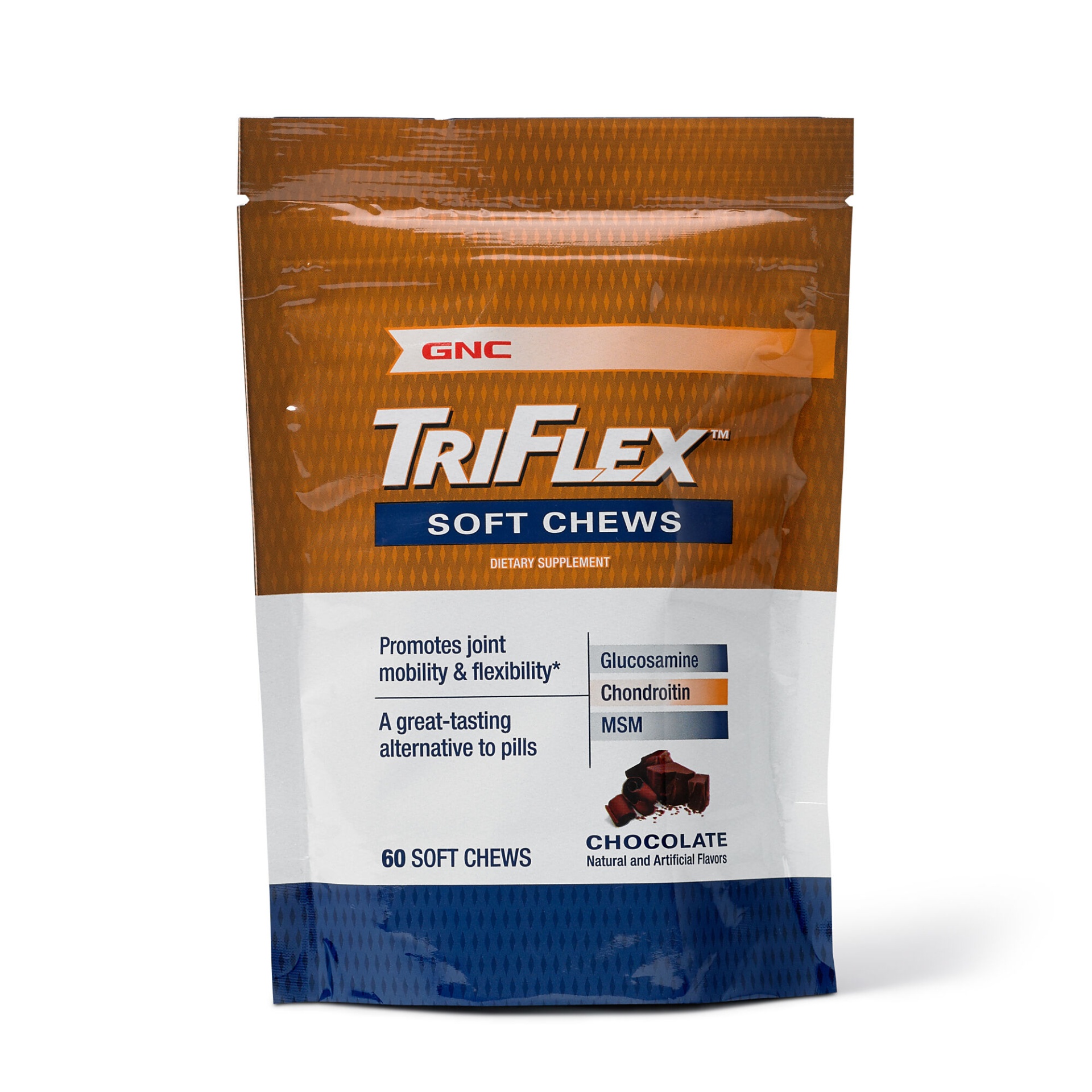 slide 1 of 1, GNC TriFlex Soft Chewables - Chocolate, 60 ct