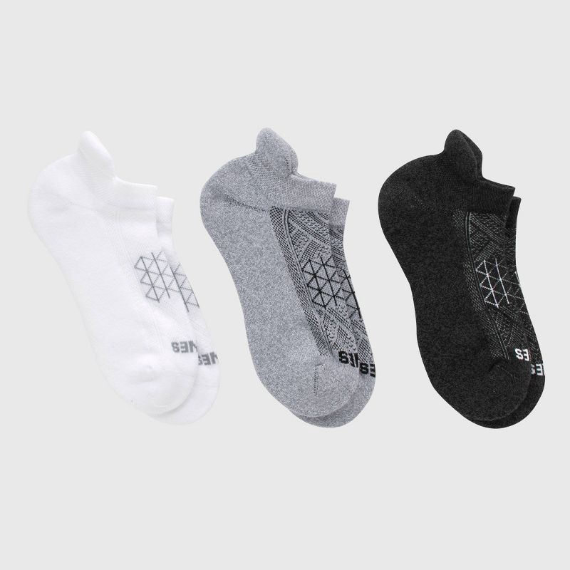 slide 2 of 5, Hanes Women's Absolute Run 3pk No Show Tab Socks - White 5-9: Arch Support, Cushioned Sole, Seamless Toe, 3 ct