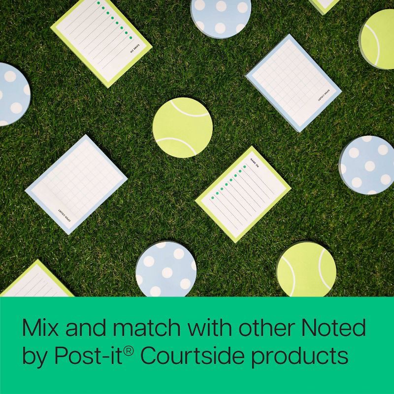 slide 6 of 6, Noted by Post-it Sport Court Green and White Striped Canvas Pouch Wristlet, 1 ct