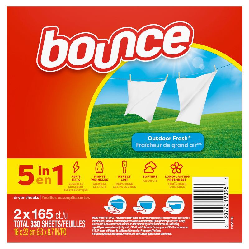 slide 8 of 9, Bounce Outdoor Fresh Dryer Sheets - 330ct, 330 ct