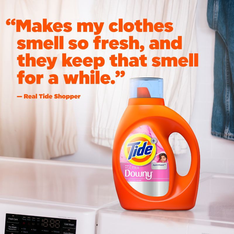 slide 12 of 13, Tide Liquid HE Laundry Detergent - Downy April Fresh - 132oz, 132 oz