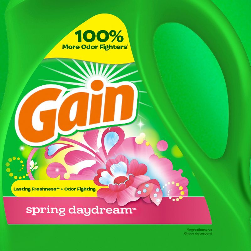 slide 10 of 12, Gain Spring Daydream HE Deep Cleaning Concentrated Liquid Laundry Detergent 100 Loads - 144 fl oz, 144 oz