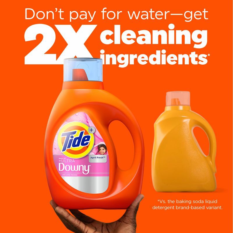slide 7 of 13, Tide + Downy April Fresh HE Deep Cleaning Concentrated Liquid Laundry Detergent 52 Loads - 73 fl oz, 73 fl oz
