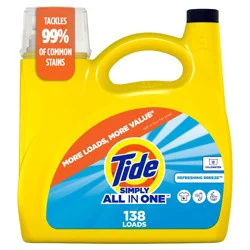Tide Simply Refreshing Breeze Clean & Fresh HE Liquid Laundry Detergent 138 Loads - 182 fl oz