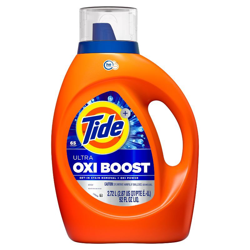 slide 11 of 12, Tide Ultra Oxi Boost HE Deep Cleaning Concentrated Liquid Laundry Detergent 65 Loads - 92 fl oz, 92 fl oz