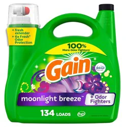 Gain Moonlight Breeze HE Deep Cleaning Concentrated Liquid Laundry Detergent 134 Loads - 194 fl oz