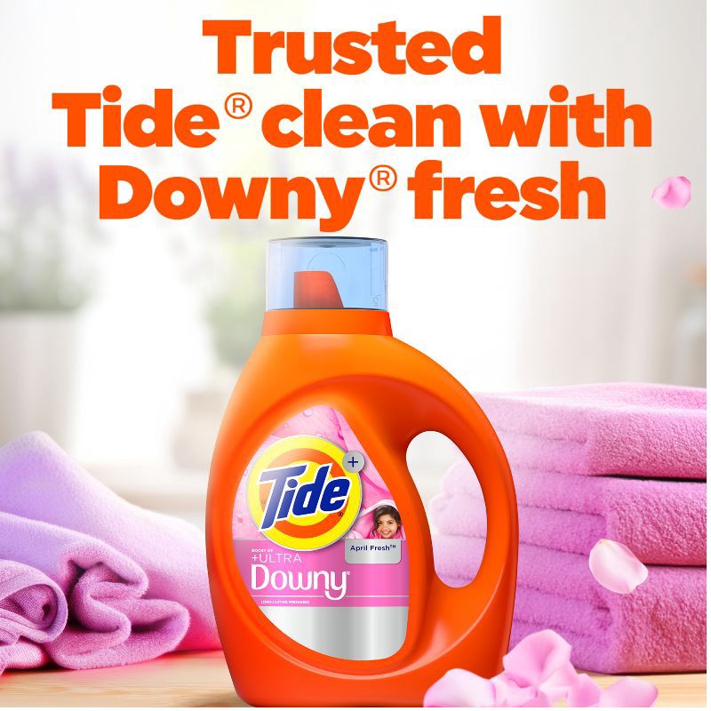 slide 3 of 13, Tide + Downy April Fresh HE Deep Cleaning Concentrated Liquid Laundry Detergent 65 Loads - 92 fl oz, 92 fl oz