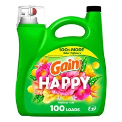 Gain Happy Hibiscus Hula HE Liquid Laundry Detergent: 144 fl oz, 100 Loads, Concentrated, Odor Control Formula