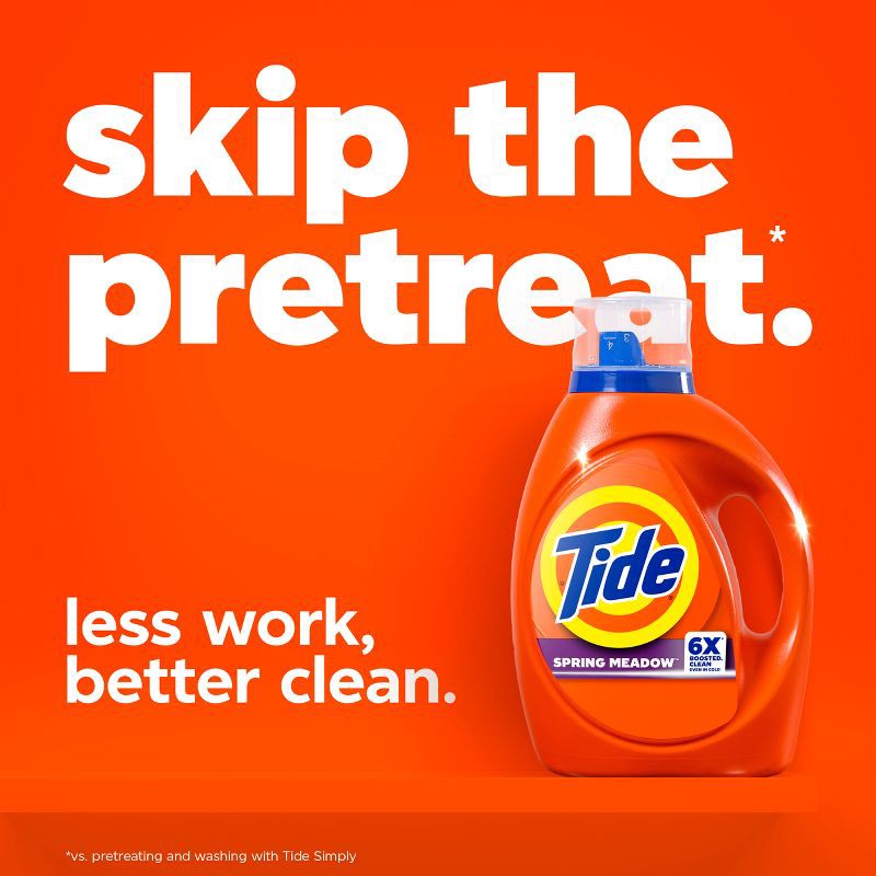 slide 12 of 15, Tide Spring Meadow HE Deep Cleaning Concentrated Liquid Laundry Detergent 64 Loads - 80 fl oz, 80 fl oz