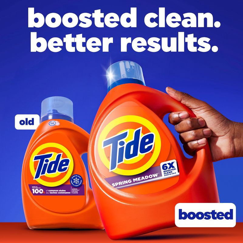 slide 6 of 15, Tide Spring Meadow HE Deep Cleaning Concentrated Liquid Laundry Detergent 64 Loads - 80 fl oz, 80 fl oz