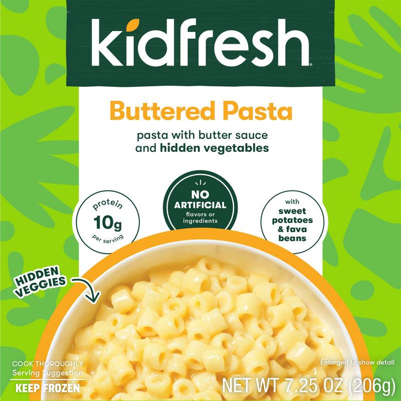 slide 1 of 5, Kidfresh Buttered Pasta Frozen Meal - 7.25oz, 7.25 oz