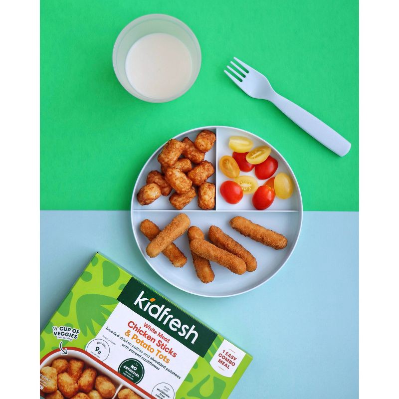 slide 3 of 4, Kidfresh Chicken Sticks and Tots Frozen Meal - 6oz, 6 oz
