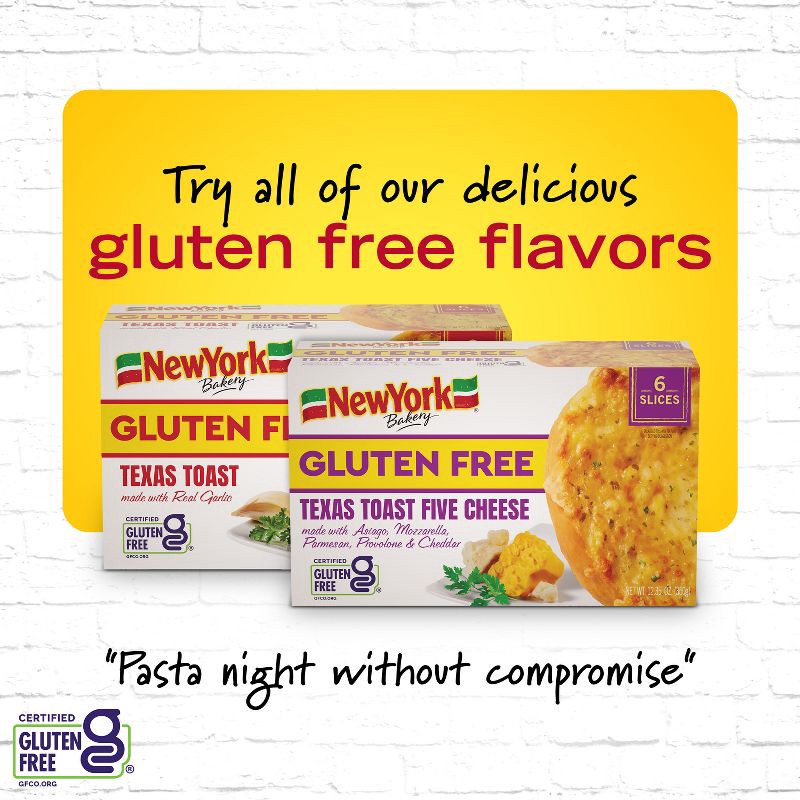 slide 6 of 8, New York Bakery Gluten Free Frozen Garlic Texas Toast - 11.5oz/6ct, 6 ct; 11.5 oz