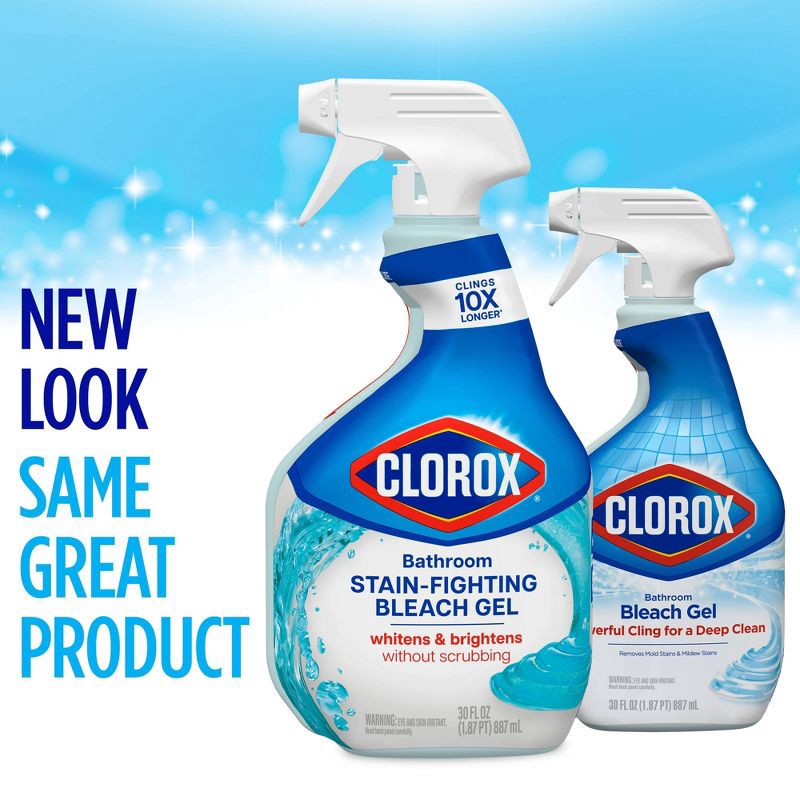 slide 3 of 14, Clorox Bleach Gel Cleaner Spray - 30 fl oz, 30 fl oz
