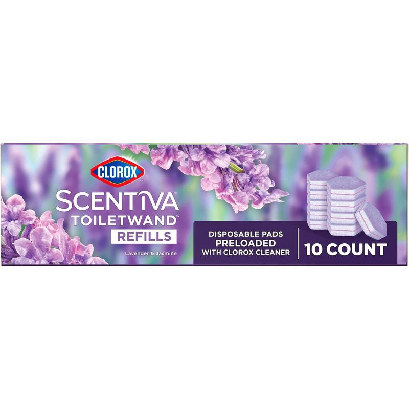 slide 12 of 16, Clorox Scentiva Lavender & Jasmine ToiletWand Pad Cleaner Refills - 10ct, 10 ct