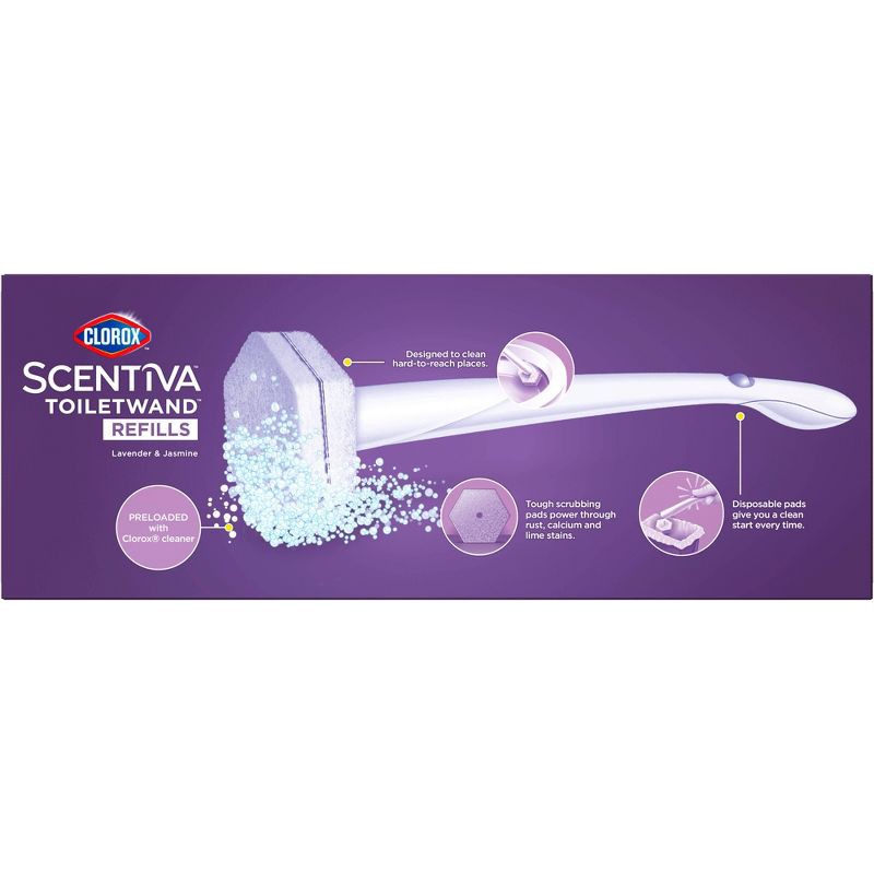 slide 13 of 16, Clorox Scentiva Lavender & Jasmine ToiletWand Pad Cleaner Refills - 10ct, 10 ct