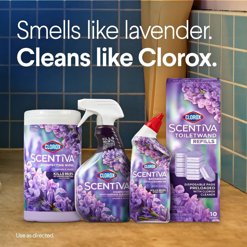 slide 10 of 16, Clorox Scentiva Lavender & Jasmine ToiletWand Pad Cleaner Refills - 10ct, 10 ct