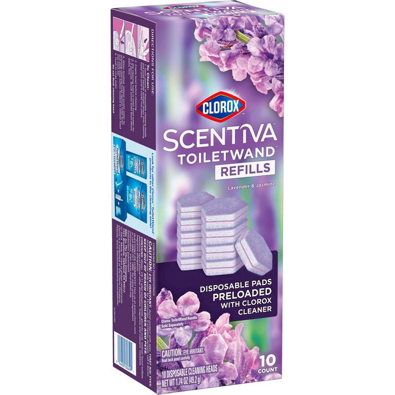 slide 11 of 16, Clorox Scentiva Lavender & Jasmine ToiletWand Pad Cleaner Refills - 10ct, 10 ct