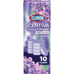Clorox Scentiva Lavender & Jasmine ToiletWand Pad Cleaner Refills - 10ct: Multi-Surface, Ammonia-Free