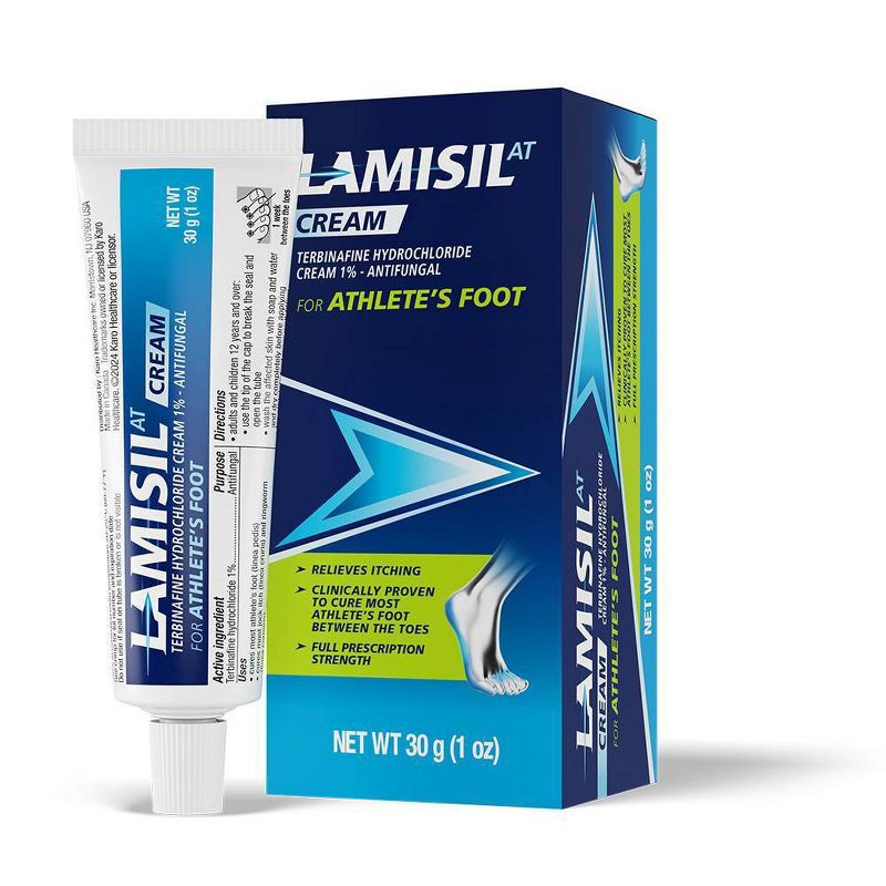 slide 1 of 7, Lamisil AT Terbinafine Hydrochloride 1% Athlete's Foot Antifungal Cream - 1oz, 1 oz