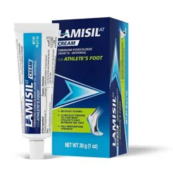 Lamisil AT Terbinafine Hydrochloride 1% Athlete&#x27;s Foot Antifungal Cream - 1oz