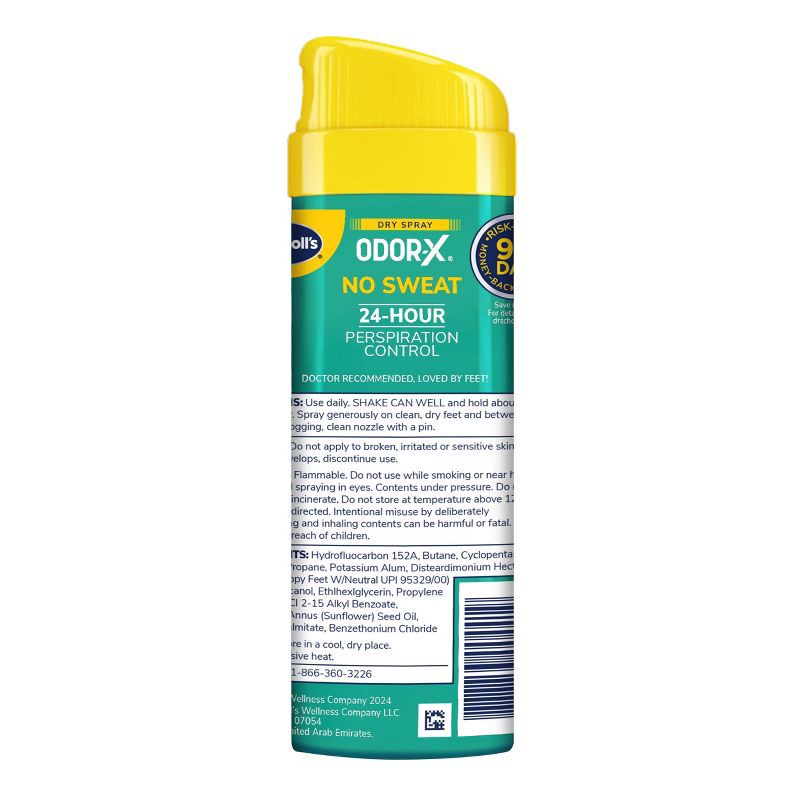 slide 2 of 8, Dr. Scholl's Odor X No Sweat Dry Foot Spray - 3.8oz, 3.8 oz
