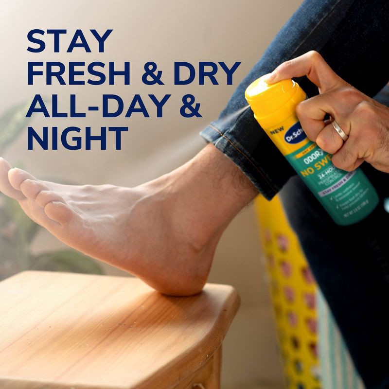 slide 3 of 8, Dr. Scholl's Odor X No Sweat Dry Foot Spray - 3.8oz, 3.8 oz
