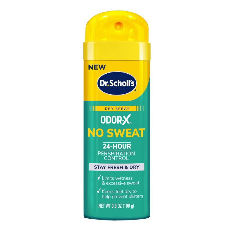 slide 1 of 8, Dr. Scholl's Odor X No Sweat Dry Foot Spray - 3.8oz, 3.8 oz