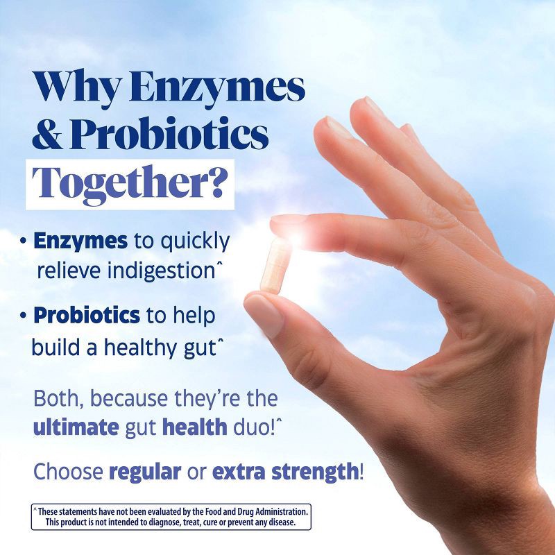slide 9 of 10, Enzymedica Digest Gold Enzymes and Probiotics Advanced Digestion Extra Strength Digestive and Gut Support Supplement Capsules - 45ct, 45 ct