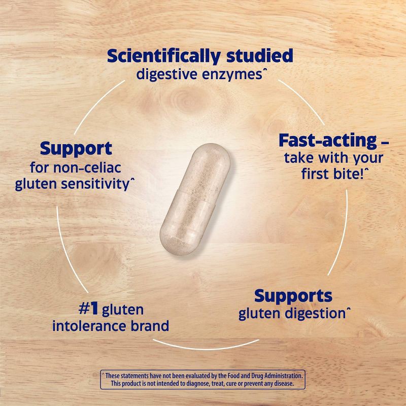 slide 5 of 10, Enzymedica Digest Gold Fast-Acting Vegan Gluten Results for Gluten Intolerance Capsules - 60ct, 60 ct