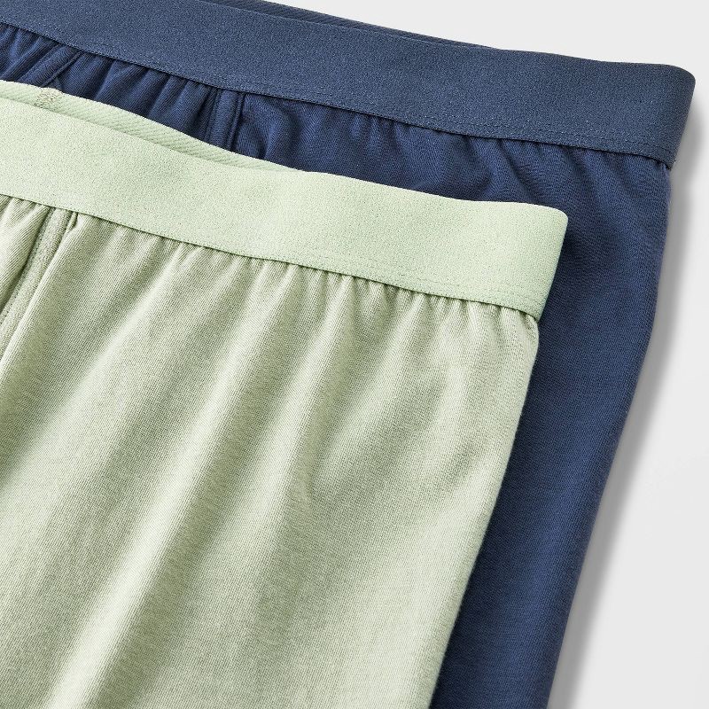 slide 4 of 4, Men's 2pk Fashion Boxer Briefs - Goodfellow & Co™ Blue M, 2 ct
