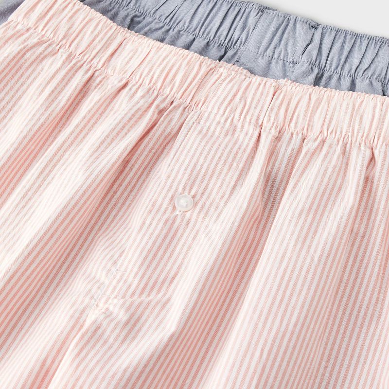 slide 4 of 4, Men's 2pk Fashion Woven Boxer Briefs - Goodfellow & Co™ Pink S, 2 ct