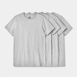 Men's Short Sleeve Crew Neck T-Shirt - Goodfellow & Co™ Heathered Gray S: Lightweight Jersey Pullover
