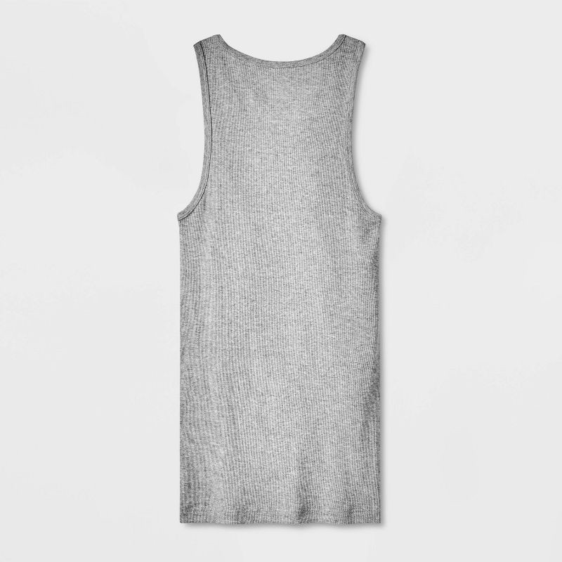 slide 3 of 4, Men's Tank Top - Goodfellow & Co™ Heathered Gray M: Lightweight, Scoopneck, Pullover, 1 ct