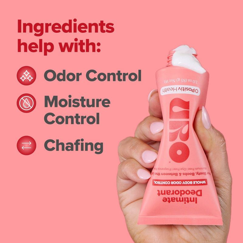 slide 2 of 6, O Positiv URO Intimate Deodorant Cream - Fragrance Free - 3oz, 3 oz
