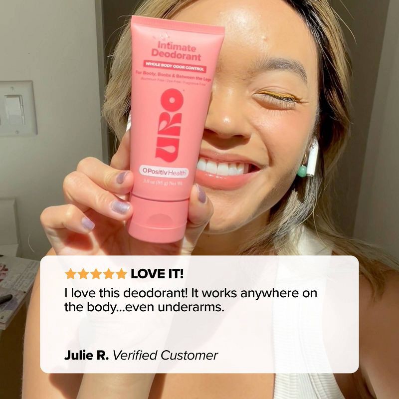 slide 5 of 6, O Positiv URO Intimate Deodorant Cream - Fragrance Free - 3oz, 3 oz