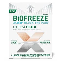 Biofreeze Lidocaine Ultraflex Joint and Muscle Pain Relievers Patch - 4ct