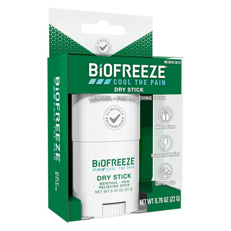 slide 12 of 13, Biofreeze Dry Joint and Muscle Pain Relievers Solid Stick - 0.76oz, 0.76 oz