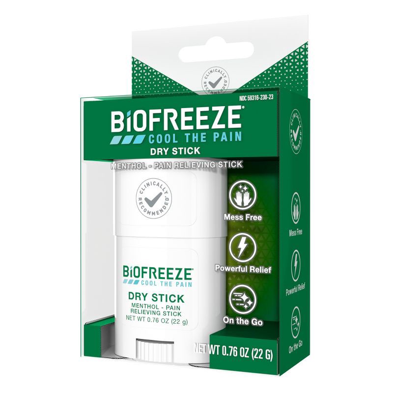 slide 13 of 13, Biofreeze Dry Joint and Muscle Pain Relievers Solid Stick - 0.76oz, 0.76 oz