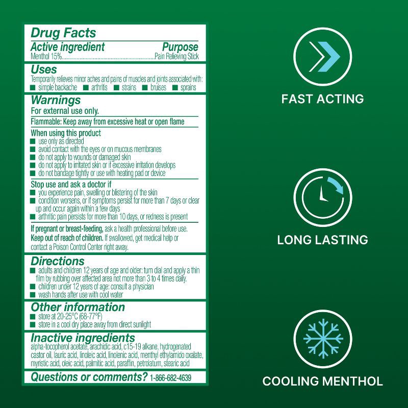 slide 7 of 13, Biofreeze Dry Joint and Muscle Pain Relievers Solid Stick - 0.76oz, 0.76 oz